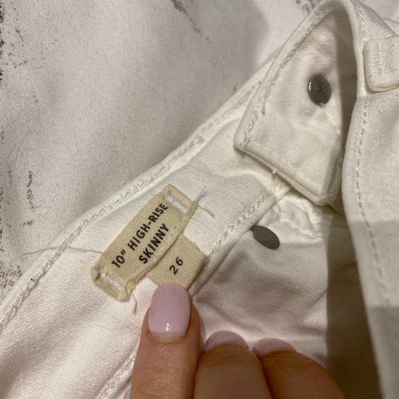 Madewell White Jeans 10" High Rise Skinny NWOT - Picture 5 of 6